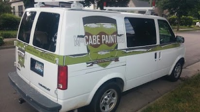 McCABE PAINTING branded work van.